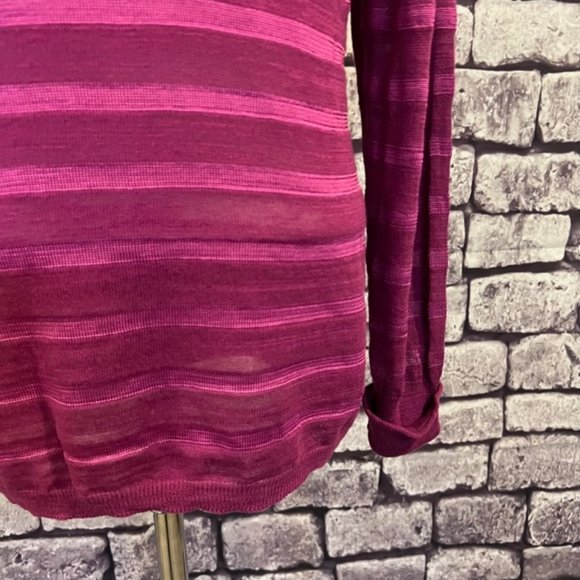 Banana Republic Pink On Pink Long Sleeve Blouse Size Medium - Picture 7 of 8